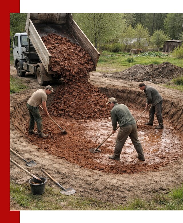 Купить качественную глину для пруда в Сосновоборске