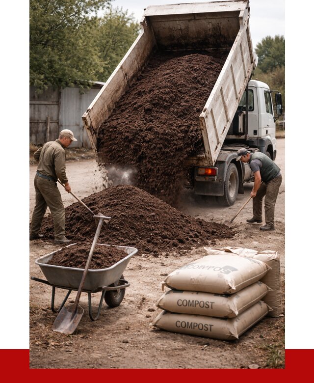 Купить компост в Сосновоборске от 4345 р. за куб с доставкой | ПРОНЕРУДСсб