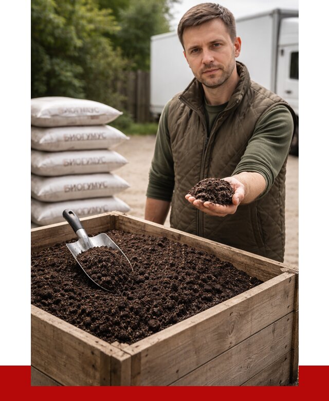 Купить биогумус в Сосновоборске с доставкой от 8793 р. за куб | ПРОНЕРУДСсб