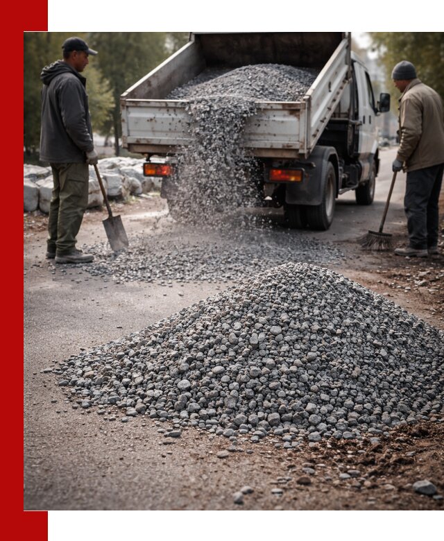 Гранитная крошка для посыпки дорог и тротуаров в Сосновоборске