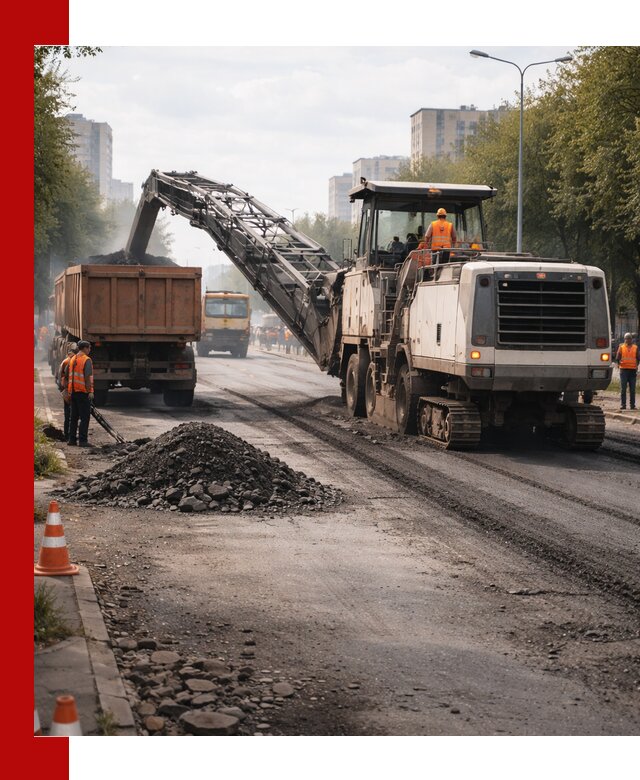 Фрезерованный асфальт в Сосновоборске — удаление и вывоз старого покрытия