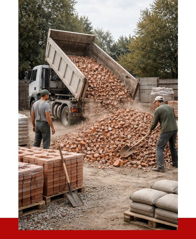 Бой кирпича в Сосновоборске с доставкой от 4345 руб/куб | ПРОНЕРУДСсб