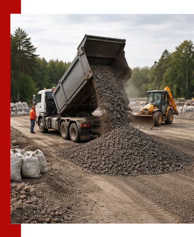Доставка дробленого асфальта в Сосновоборске для дорожных работ
