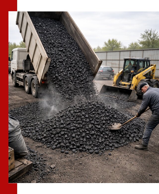 Доставка угля орех в Сосновоборске оптом и в розницу