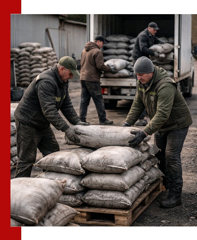 Доставка угля в мешках по выгодным ценам в Сосновоборске
