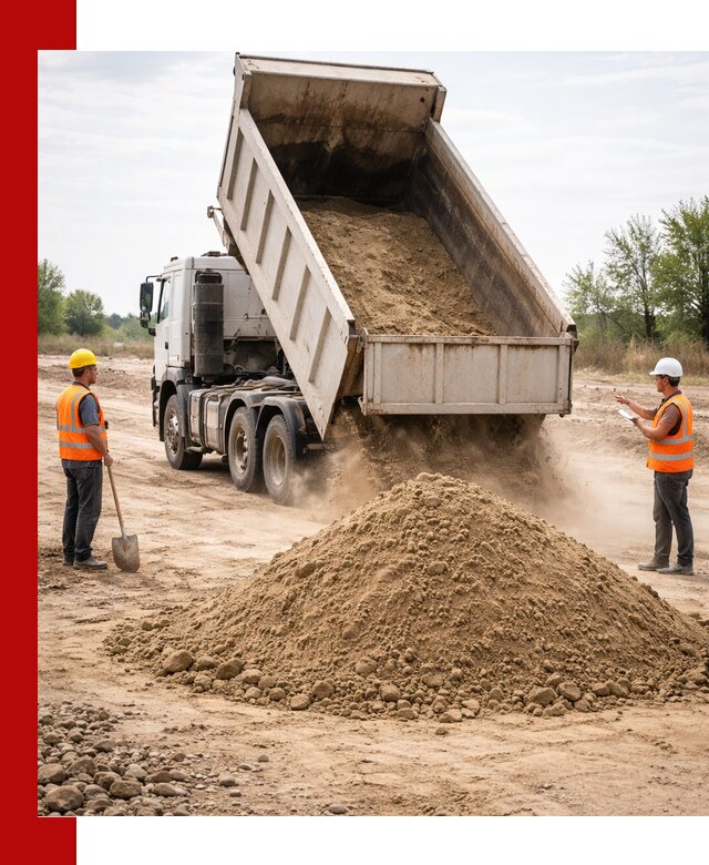 Доставка самосвалом 15 кубов в Сосновоборске за город и по городу