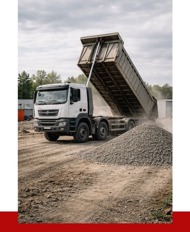 Доставка самосвалом 40 кубов в Сосновоборске от 9311 р. | ПРОНЕРУДСсб