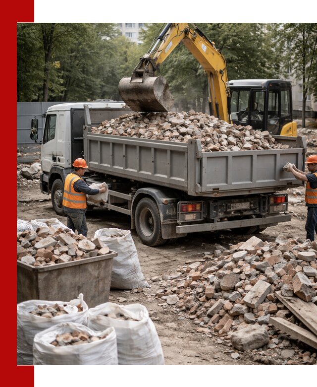 Вывоз строительного мусора в Сосновоборске с самосвалами и контейнерами