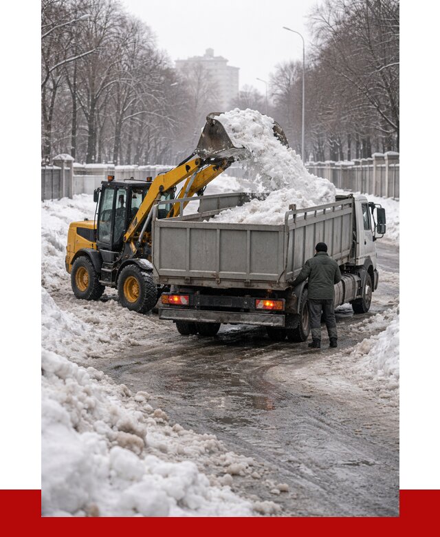 Вывоз снега с погрузкой в Сосновоборске от 3621 р. ПРОНЕРУДСсб