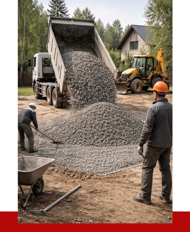 Отсыпка участка щебнем в Сосновоборске от 6724 р. ПРОНЕРУДСсб