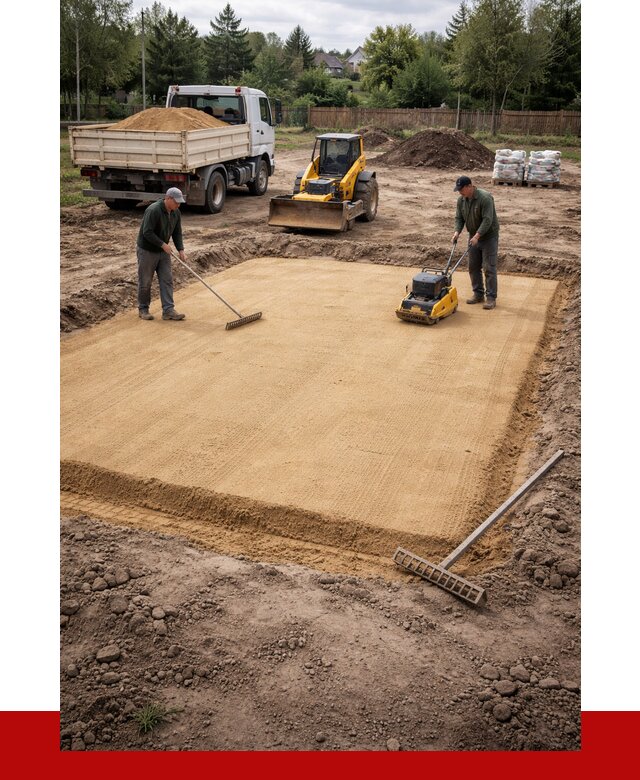 Устройство песчаной подушки в Сосновоборске от 4655 р. ПРОНЕРУДСсб