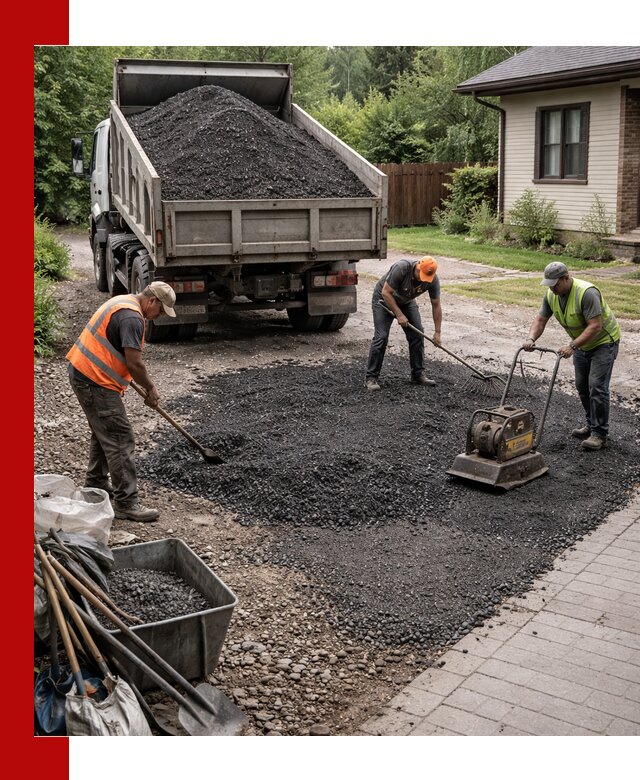 Асфальтовая крошка для двора с доставкой в Сосновоборске